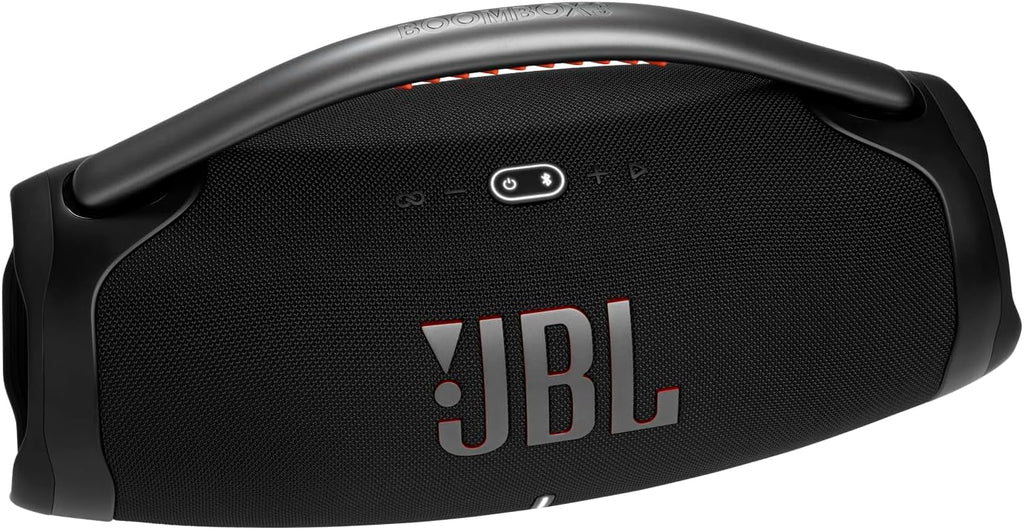 JBL Boombox 3 Black Portable Bluetooth Speaker with Massive Sound  Deepest Bass  IPX7 Waterproof  24H Playtime  PartyBoost