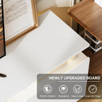 70" Fireplace TV Stand, 2-Tier LED Entertainment Center with 36" Fireplace, Fits TVs up to 80", Modern High Gloss TV Console with LED Lights & Storage Cabinets for Living Room, White + Black