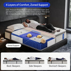 14 Inch King Size Mattress – The Feel Most Sleepers Prefer | Hybrid Gel Memory Foam Comfort & Balanced Support for Back and Side Sleepers – Medium-Firm