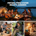 Portable Power Station 330W  288.6Wh Solar Generator with 60W USB-C PD Output  110V Pure Sine Wave AC Outlet  5W Wireless Charging  330W Backup Lithium Battery for Outdoor Camping Travel Hunting Home
