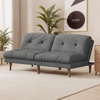 Homall Futon Couch, Modern Futon Sofa Bed with Adjustable Backrest, Convertible Sleeper Sofa Bed for Small Apartments, Loveseat, Office (Fabric, Grey)
