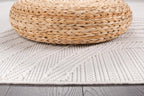 CAMILSON Micro Loop Rug 9x12 Modern Luxury Geometric Arch Large Area Rugs Soft High and Low Pile Stain Resistant Easy-Cleaning Non-Shedding for Living Room Office Indoor Carpet (9 x 12 / White)