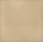 SAFAVIEH Area Rug 9' Square - Natural Fiber Collection - Maize & Linen Color, Sisal, Woven Design with Border (NF141B)