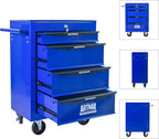 RYH 4 Drawers Rolling Tool Chest - 13" D x 20.9" W x 30.5" H Heavy Duty Mobile Tool Cart with Locking Wheels & Ball Bearing Drawers, Garage Tool Storage Cabinet (Blue, 4 Drawers)