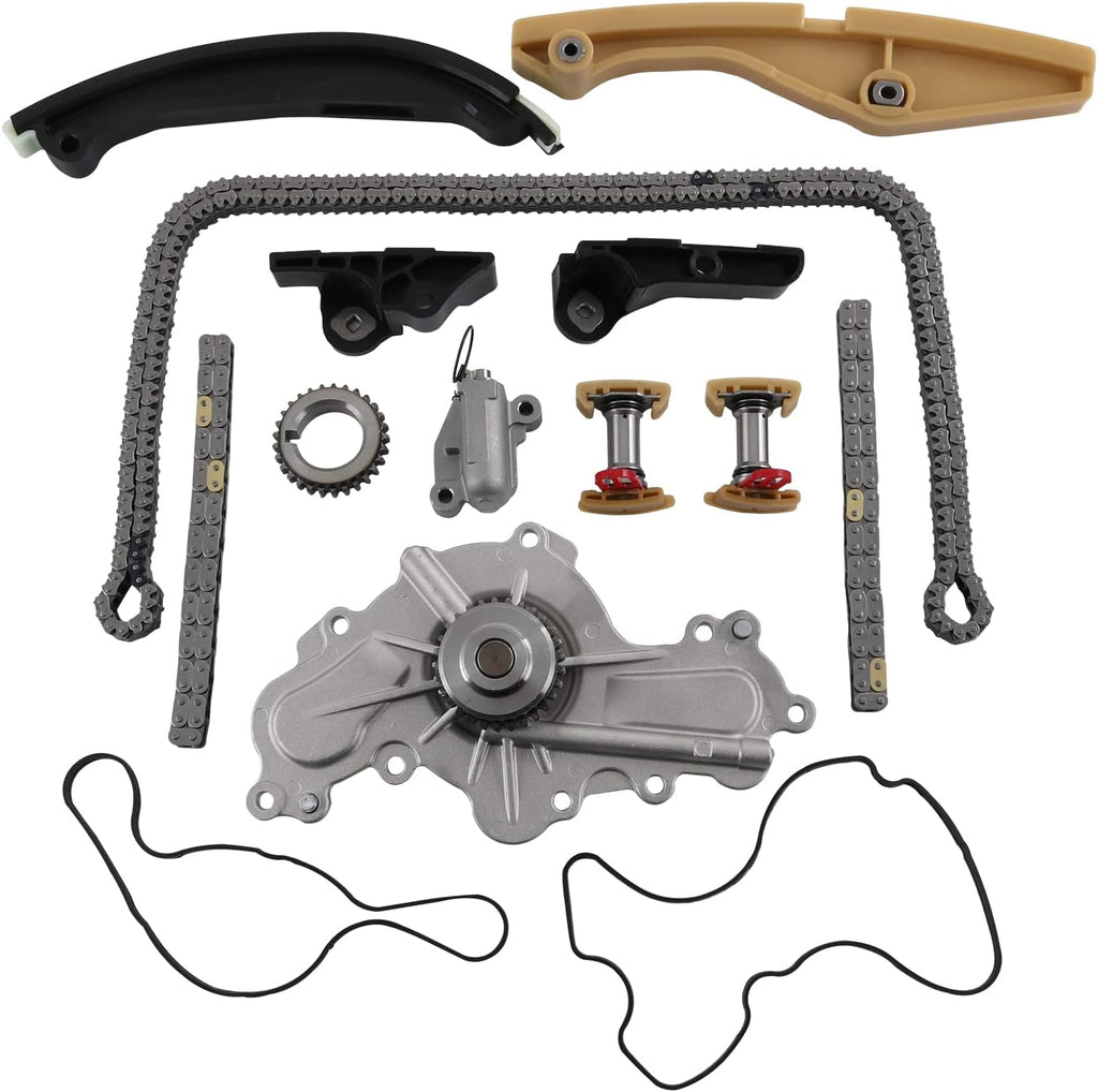 DICMIC Timing Chain Kit + Water Pump Compatible with 2013-2019 Ford Explorer Flex Taurus Lincoln 3.5L