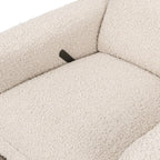 Babyletto Cali Flange Recliner and Swivel Glider in Almond Teddy Loop, Greenguard Gold and CertiPUR-US Certified