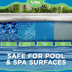 Rx Clear 50 lbs Granular Pool Chlorine | Use As Bactericide  Algaecide  & Disinfectant in Swimming Pools  Hot Tubs  & Spas | Stabilized  Fast Dissolving & UV Protected