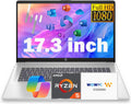 HP 17.3 Inch FHD Business Laptop with MS Office for The Web  AMD Ryzen 5 7430U (Beats Core i7-1355U)  8GB RAM  756GB Storage(256GB SSD + 500GB External Drive)  Windows 11  WOWPC 3-in-1  No Mouse