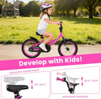 Olakids Kids Bike, 12 14 16 18 Inch BMX Style Toddlers Bike with Training Wheels Adjustable Seat Handlebar Coaster Brake Handbrake Safety Bell, Children's Bicycle for Boys Girls