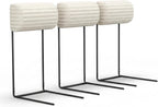 CAMMOO Couch Headrest Extender, Ergonomic Neck & Head Support for Legless Low Back Sofa, Sturdy Fixed-Height Metal Frame Sofa Backrest Extender, Fits Boneless Couch Under 28.5" (3 Pack, Beige)
