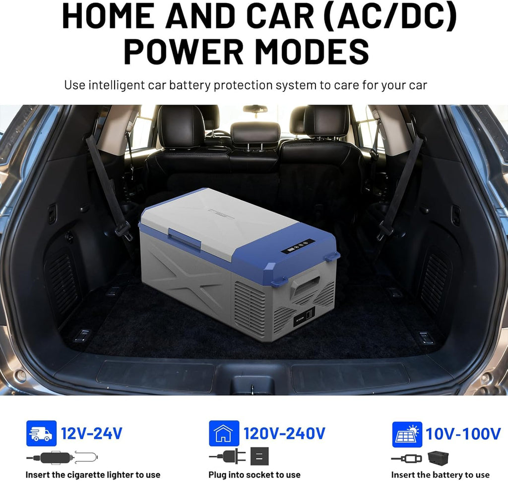 X15 12 Volt Refrigerator,Mini Portable Freezer,16 Quart(15.6L) Electric Cooler,12V Car Fridge APP Control,12/24V DC 100-240V AC for Ourdoor, Camping, Travel, Truck,RV, Boat -4℉~68℉