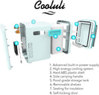 Cooluli 15L Mini Fridge for Bedroom - Car, Office Desk & College Dorm Room - 12V Portable Cooler & Warmer for Food, Drinks, Skin Care, Beauty, Makeup & Cosmetics - AC/DC Small Refrigerator (Pink)