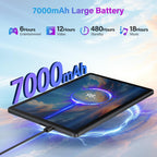 11 Inch-Android 15 Tablet 2026 Latest Update 16GB RAM 128GB ROM 1TB Expandion 5G WiFi Cellular 21MP Dual Camera Octa-core MTK8786.Gemini AI 2.0.Tablets with Keyboard,Mouse,protective film,Case-Gray