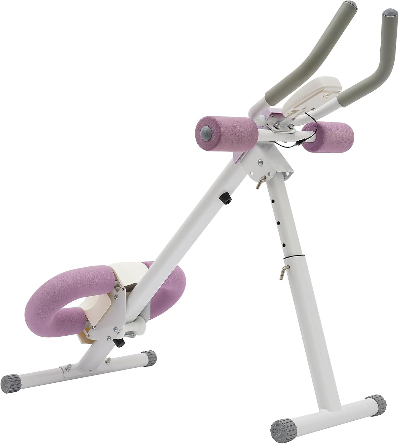 Ab Machine Ab Workout Equipment Adjustable Abdominal Trainer Whole Body Exercise Machine Stomach Waist Cruncher Core Toner Leg Thighs Buttocks Shaper Foldable Home Gym Equipment