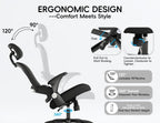TRALT Office Chair - Ergonomic Office Chair with Back Support, Computer Chair - Home Office Desk Chair, 330 lbs Wide Seat Big and Tall Office Chairs with Headrest, Comfy Desk Chairs (Black)