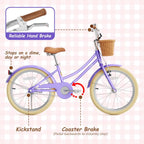 67i Girls Bike with Training Wheels 12/14/16/20 Inch, Toddler Girl Bicycle for Ages 3-12, Bicicleta para Niñas with Basket, Bell, Adjustable Seat & Handlebar, Padded Seat, Chain Guard