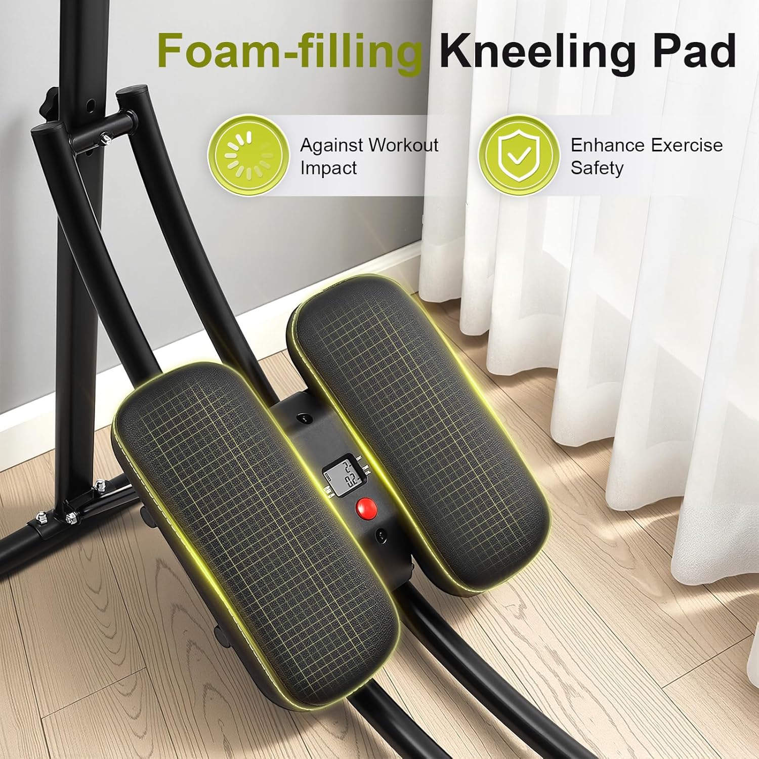 Ab Trainer Abdominal Workout Machine Shaper with LED Monitor Waist Cruncher Core Toner Workout Equipment for Women