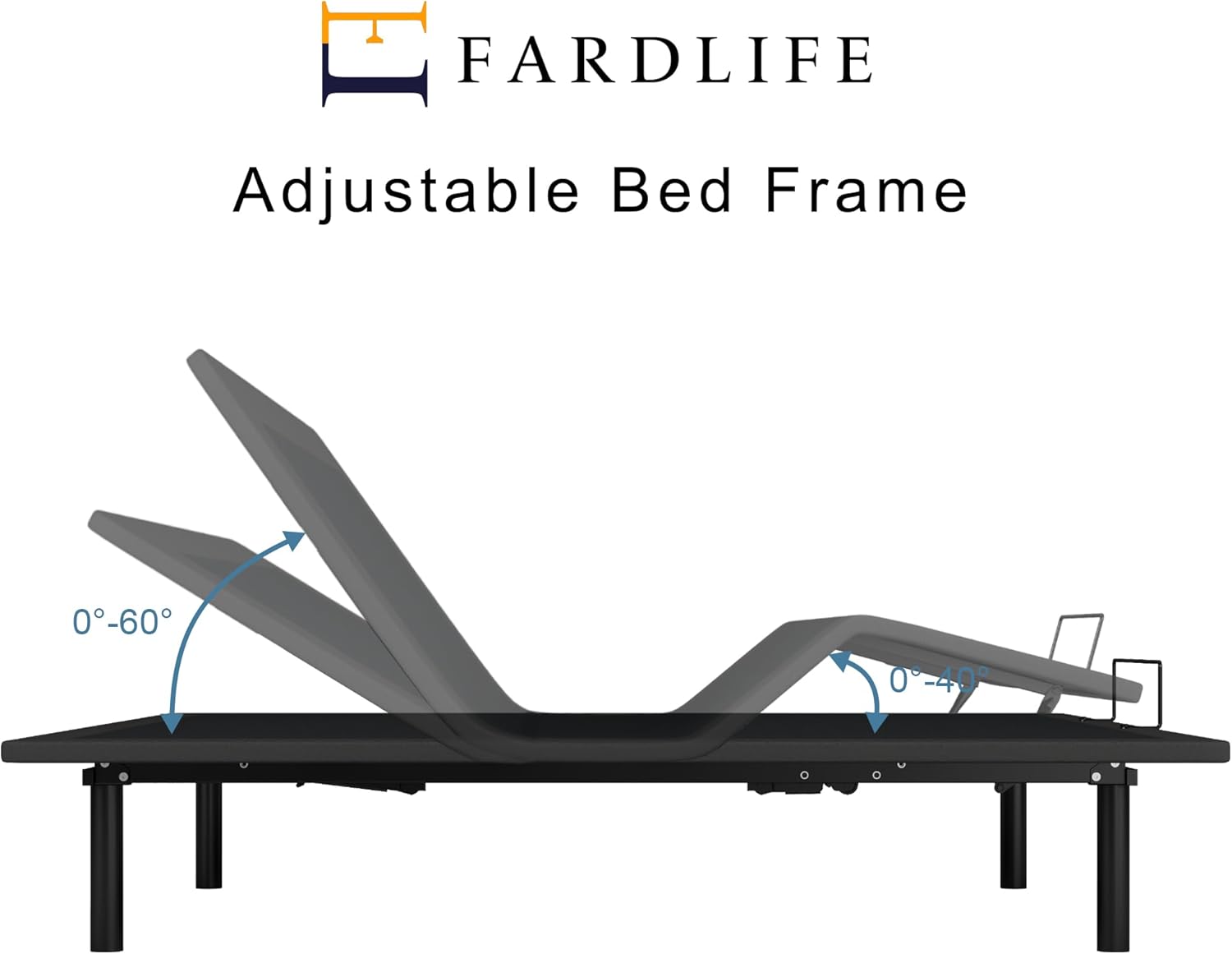 Queen Adjustable Bed Frame with Wireless Remote, Dual Motors