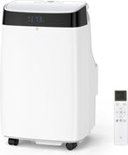 10,000 BTU Portable Air Conditioner for Bedroom, 3 in 1 AC Unit Cools 500 Sq. Ft Rooms with Remote, 51dB Ultra Quiet, Dehumidifier & Fan Modes | 24Hrs Timer
