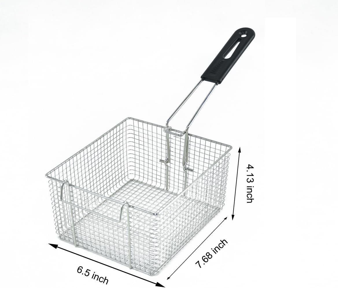 Electric Deep Fryer w/ 2 Baskets and Lids, 5000W 21.8L Electric Fryer Stainless Steel Temperature Control, Commercial Deep Fryer, Countertop Kitchen Frying Machine Fried Chicken Sausages 22.8QT