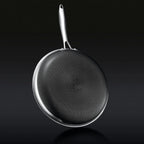 HexClad 6 Piece Hybrid Stainless Steel Cookware Pan Set 8 inch, 10 inch, 12 inch with Glass Lids, Size: One size, Black