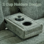 57.48" Convertible Sofa Bed with Cup Holder, Pull Out Sleeper Sofa Bed with USB Charging Ports, 3 in 1 Convertible Sleeper Sofa Bed for Living Room, Apartment, Bedroom, RV, Green