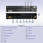 Lenovo ThinKCentre neo 50q Gen 4 Tiny 1L Business Mini Desktop Computer  13th Gen Intel 8-Core i5-13420H (Beat i7-1355U)  16GB DDR4 RAM  512GB PCIe SSD  2 DisplayPorts  WiFi 6  Win 11 Pro  Vent-Hear