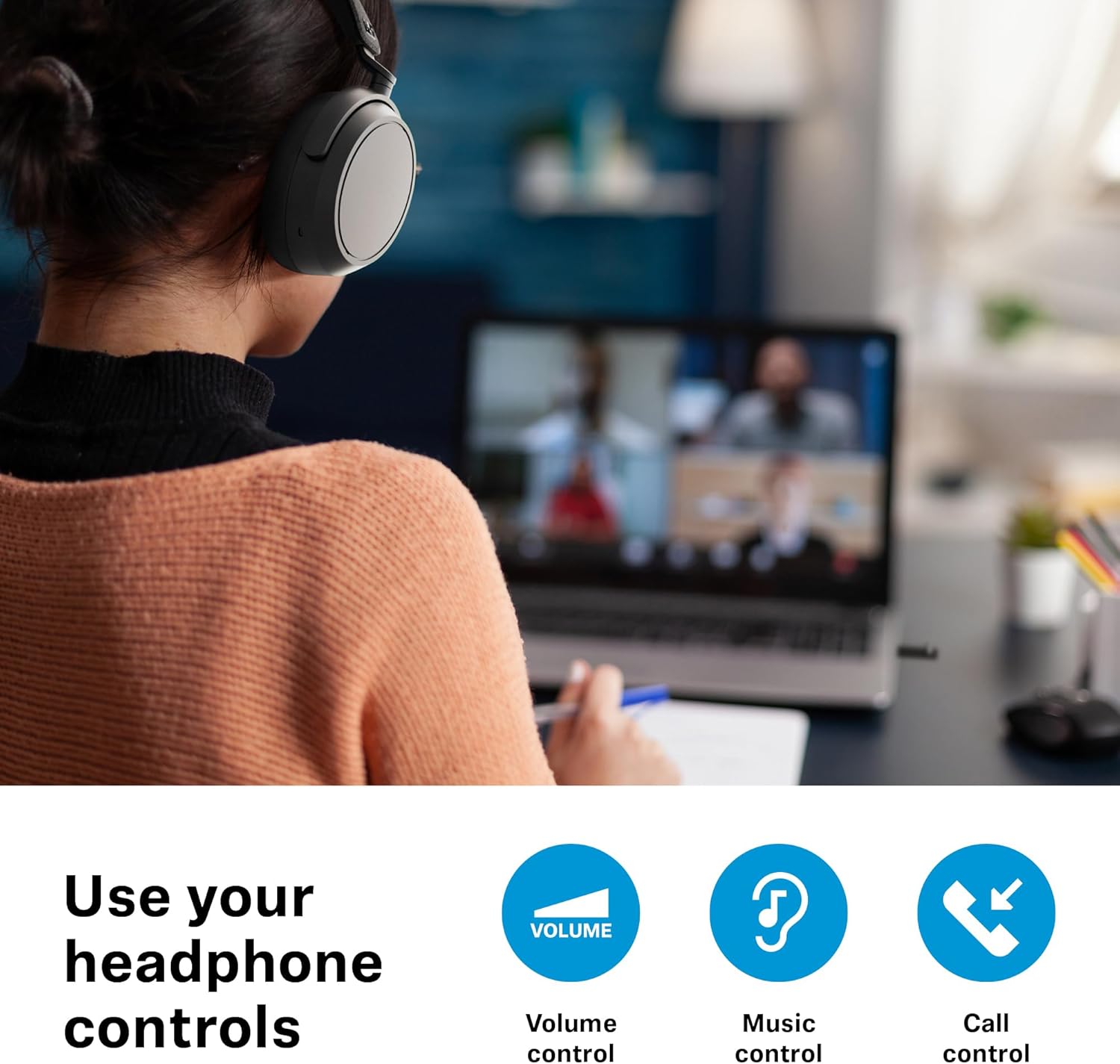Sennheiser ACCENTUM Wireless Bluetooth Headphones - 50-Hour Battery Life  Audio  Hybrid Noise Cancelling (ANC)  All-Day Comfort and Clear Voice Pick-up for Calls  Black/Copper