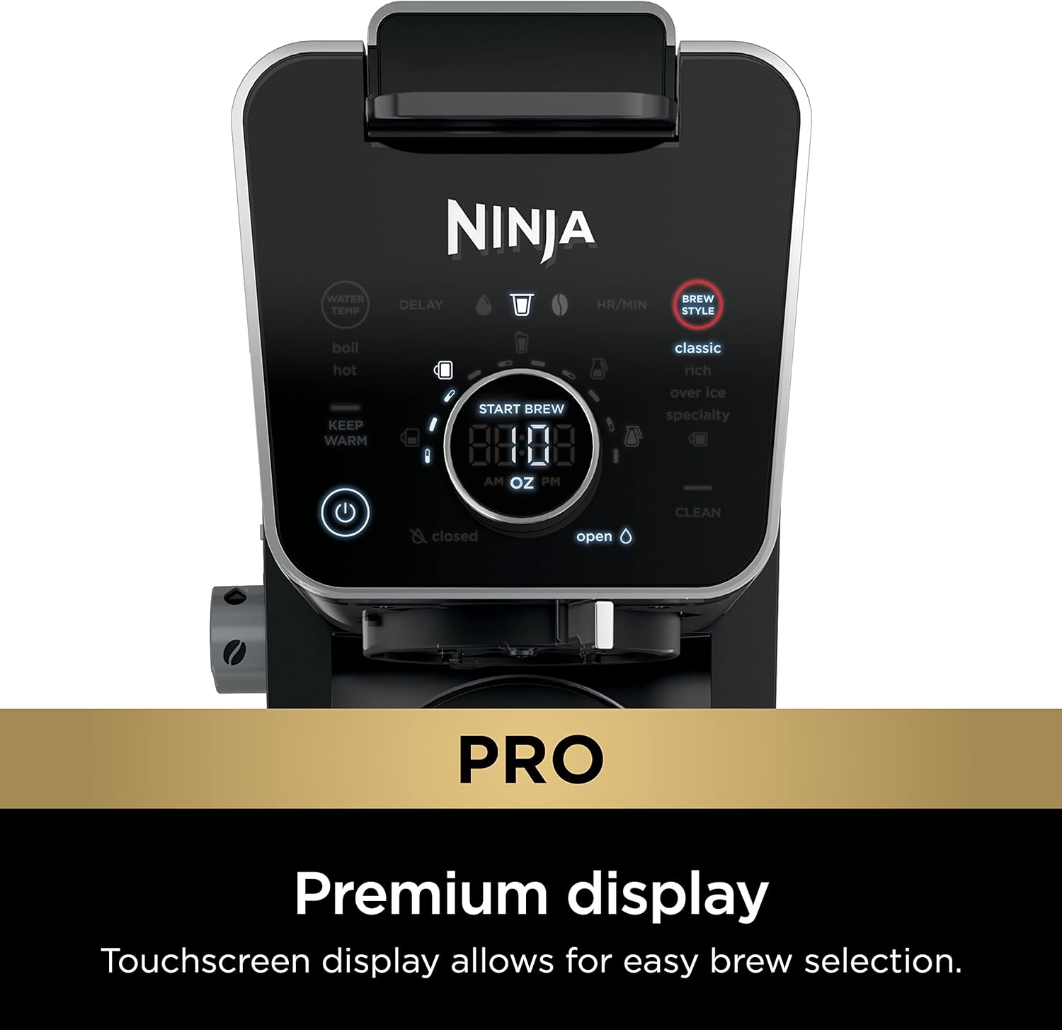 Ninja Hot and Iced Coffee Maker, Single Serve Coffee Maker and Drip Coffee Machine, DualBrew Pro Specialty 12-Cup with K-Cup Combo, Includes Permanent Filter, CFP307