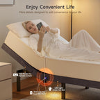 Twin XL Adjustable Bed Frame with Wireless Remote, Electric Beds Base w/3 Massage Modes, Zero Gravity Bed, Head and Foot Incline, 3 Mins Fast Assembly, 2 USB Ports, Memory Pre-Sets, Anti-Snore