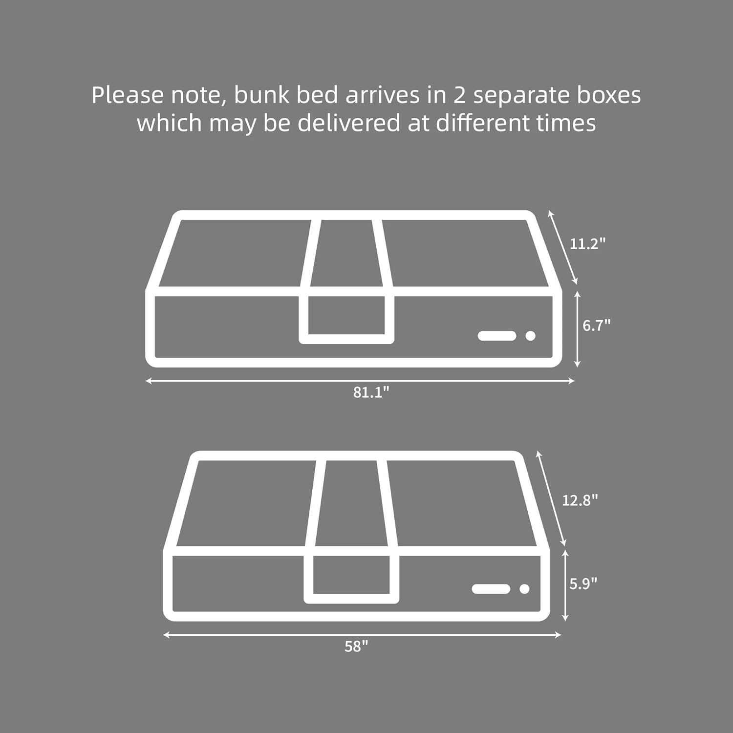 Softa Twin Over Full Bunk Bed with Ladder,Wooden Bunk Bed with High Guardrail and Ladder for Kids, Teens, Dorm Rooms, and Guest Rooms,No Box Spring Needed