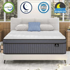 EEN EEN SLEEP 12 Inch Medium Firm King Size Mattress Upgraded King Hybrid Mattresses in A Box with Gel Memory Foam & Pocket Springs, Strong Edge Support,Pressure Relief,CertiPUR-US,365-Night Trial