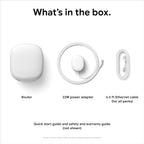 Google Nest WiFi Pro - Wi-Fi 6E - Reliable Home Wi-Fi System with Fast Speed and Whole Home Coverage - Mesh Router - Non-Retail Packaging - 3 Pack - Snow