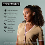 Sony LinkBuds Clip Open-Ear Truly Wireless Earbuds, Comfortable & Secure Fit, Lightweight Clip-On Design, Touch Controls, Ambient Sound Awareness, Water Resistant, Up to 37 Hrs of Playback, Black