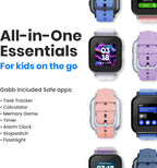 Gabb Watch 3e - GPS Tracker for Kids  Digital Smart Watch  No Social Media or Internet  Fees Required (Silver)