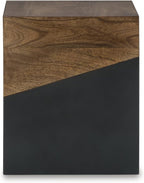 Signature Design by Ashley Trailbend Eclectic Accent End Table, Brown & Gunmetal