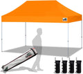 Eurmax USA 10'x15' Pop Up Canopy Tent Commercial Instant Canopies with Heavy Duty Roller Bag Bonus 4 Sand Weights Bags (Orange)