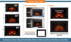 SimpliFire 35-Inch Electric Fireplace Insert, Large Black Surround, 44" x 32" (SF-INS35-SF-SI4432-INS35)