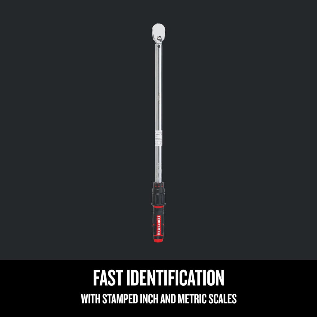 CRAFTSMAN Torque Wrench, 1/2" Drive, 50-250 FT-LB (CMMT99434)