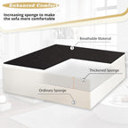 ACMEASE110“ U-Shaped Pull Out Sofa Bed w/Storage Chaise & Adjustable Back, Chenille Sectional Sofa w/USB Port,Tufted Sleeper Couch w/Cup Holders for Living Room, Black