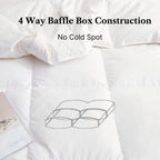 Royal Elite-Canadian Down Comforter Queen Size- Made in Canada White Down Duvet Insert with Corner Tabs- RDS Certified- Oeko Tex Cotton Shell
