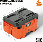 Klein Tools 54200MBX MODbox Medium Deep Tool Box, Heavy Duty Organizer with Removable Tray, Water and Debris Resistant, Stackable Module