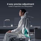 Hbada E3 Ultra Ergonomic Chair, with 3-Zone Dynamic Lumbar Support, 360° Mechanical Armrest, 4D Adjustable Headrest, Aluminum Alloy, Mesh Chair Grey