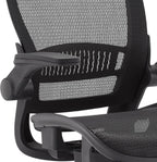 Amazon Basics Ergonomic High-Back Office Chair, Breathable Mesh, 360° Swivel, Easy to Assemble, Comfortable Flip-Up Armrests, 25.5"D x 26.25"W x 49.25"H, Black