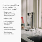 aarke - Carbonator III Premium Carbonator-Sparkling & Seltzer Water Maker-Soda Maker with PET Bottle (Stainless Steel)