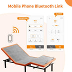 ESHINE Split King Adjustable Bed Frame with Mattress(Medium Soft), Memory Foam Hybrid 14" Mattress, Wireless Remote, APP Control, 5 Minutes Installation, Head and Foot Incline, 2000 Series