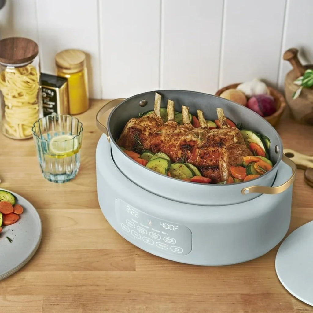 Multi-Cooker 6-Quart 10-in-1 Electric Multi Cooker, Digital Controls, Slow Cook, Steam, Sauté & Rice, Oven-Safe Nonstick Pot