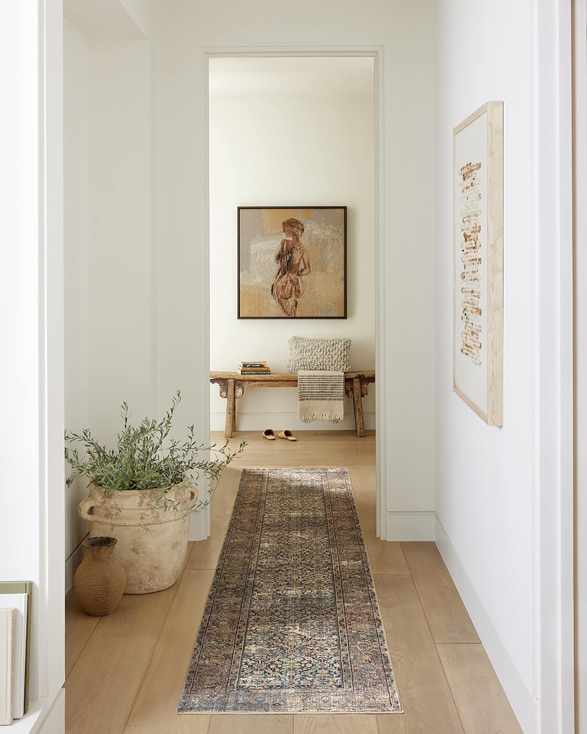 Loloi Amber Lewis Morgan Collection MOG-03 Denim/Multi 7'-3" x 9'-3" 38" Thick Area Rug feat. CloudPile, Neutral, Room Décor, Vintage Inspired, Livingroom, Bedroom, Dining Area