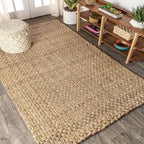 JONATHAN Y Estera Hand Woven Boucle Chunky Jute Natural Indoor Area Rug, 8x10, Bohemian, Transitional, Easy-Cleaning for Living Room, Bedroom, Kitchen, Pet Friendly, Non-Shedding (NFR102A-8)