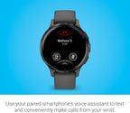 Garmin Venu 3S Running GPS Smartwatch with AMOLED Display  Advanced Health  Fitness Features  Up to 14 Day Battery Life with Signature Series Modern Power Stand | Slate with Pebble Gray Silicone Band